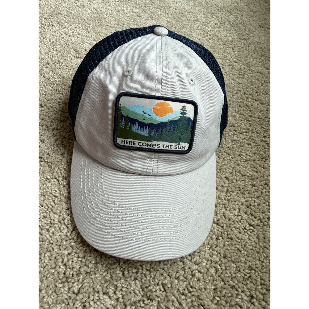Life Is Good "Here Comes the Sun" Trucker Hat Mountain Sunrise Patch Snapback